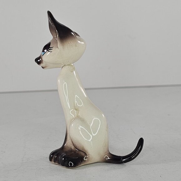 Freeman McFarlin Siamese Cat Kitten Sitting Nodder Bobble Head *REPAIR FLAW* - Picture 3 of 9